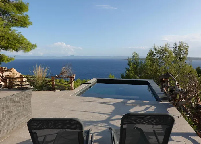 Sea View Eco House With Private Pool, 250M To Beach - Falcon View Hvar