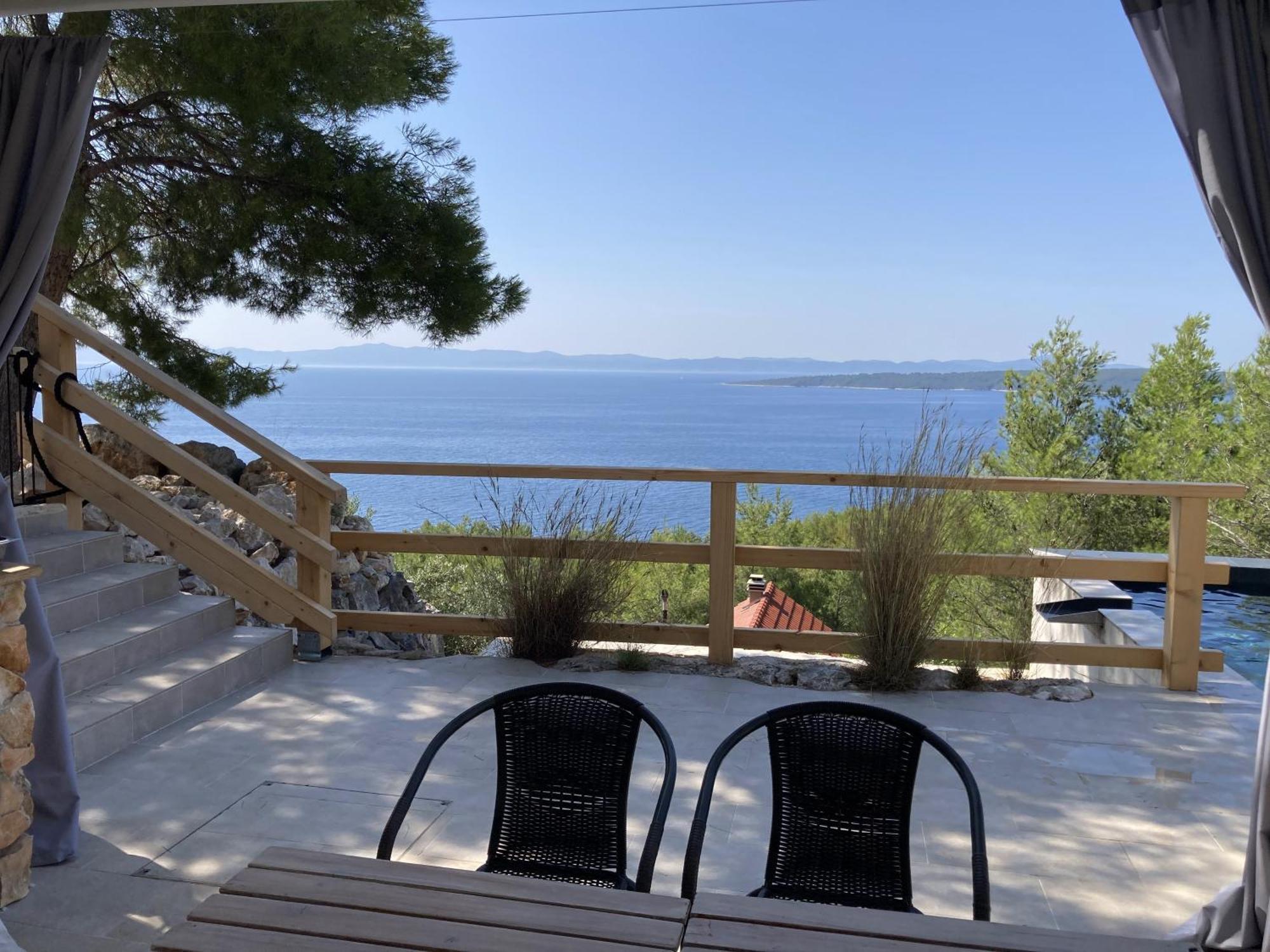 Sea View Eco House With Private Pool, 250m To - Falcon View Hvar Villa